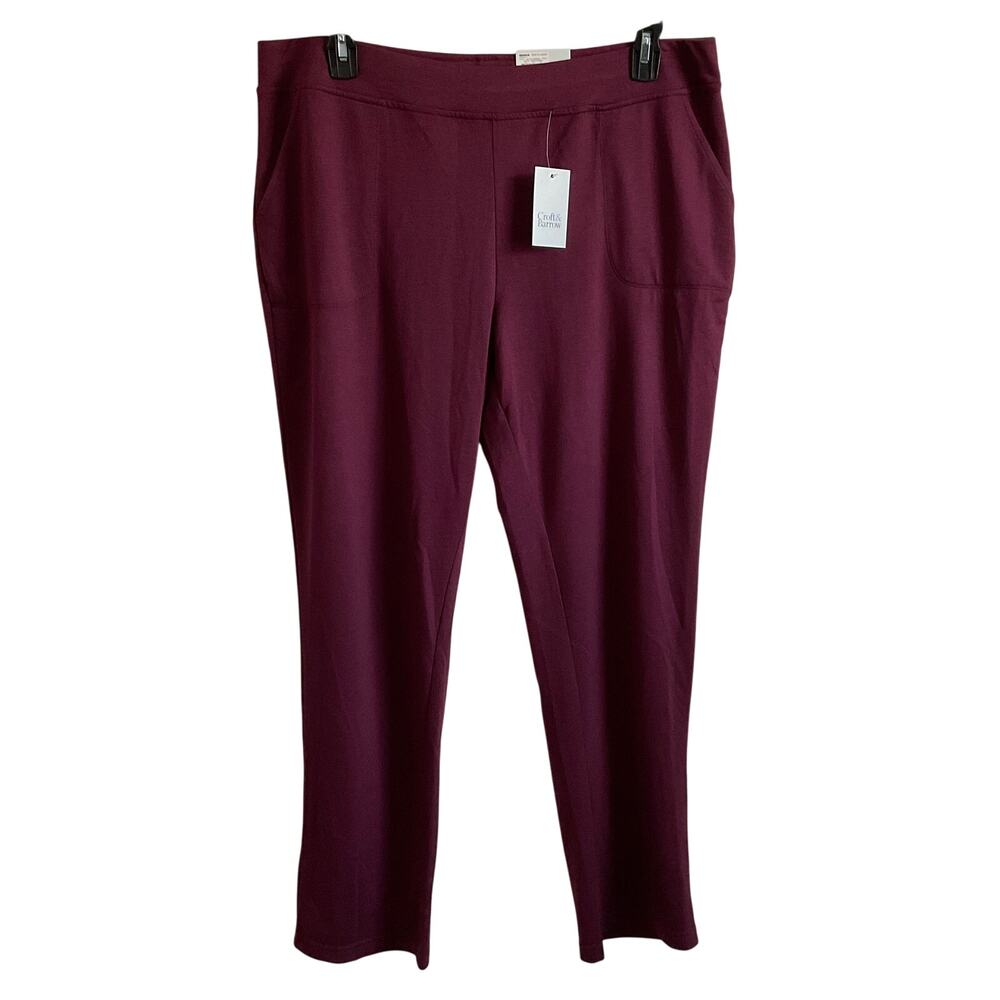 Croft & Barrow Relaxed Mid Rise Sangria Colored Sweatpants - Size XXL - NEW
